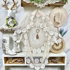 Artisan farmhouse granny boho duster cocoon kimono W prairie vibe